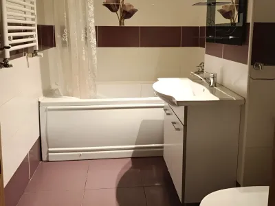 Baie moderna in garsoniera de inchiriere Sector 6 Bucuresti